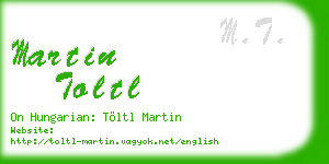 martin toltl business card